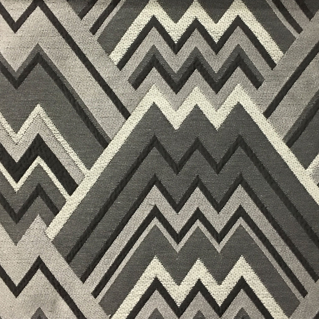 MANTRA - MIXED CONSTRUCTION JACQUARD GEOMETRIC PATTERN UPHOLSTERY FABRIC