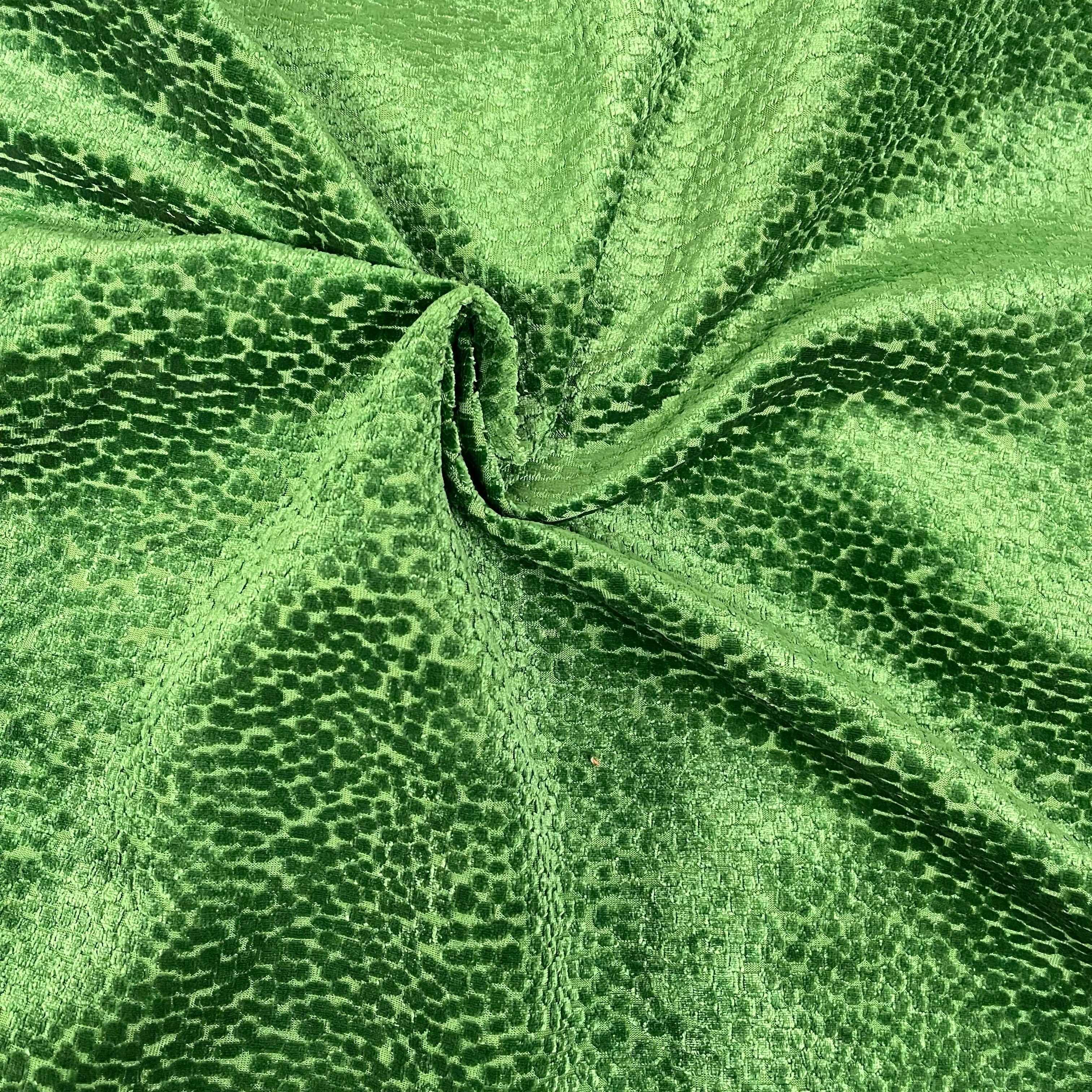 MYKONOS - BEAUTIFUL TONE ON TONE BURNOUT VELVET UPHOLSTERY FABRIC BY THE YARD