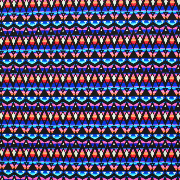 Diamond Triangle Printed Spandex | Blue Moon Fabrics