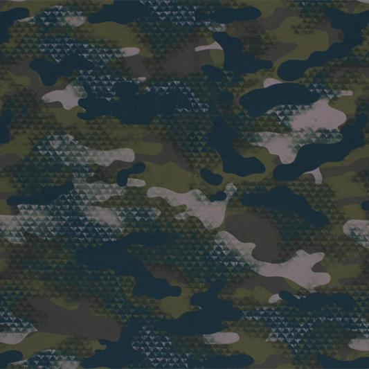 Distressed Olive Camo Printed Spandex | Blue Moon Fabrics
