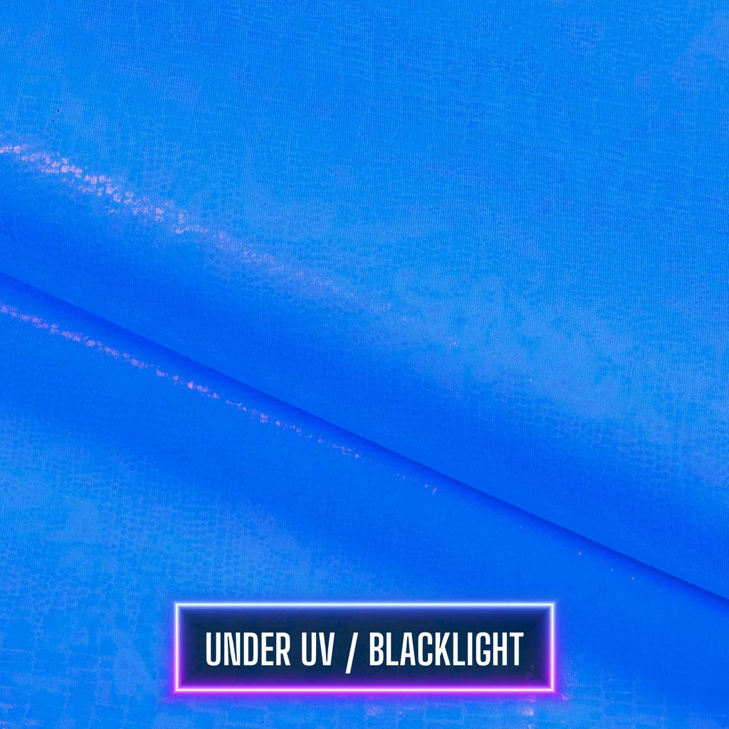 Oil Slick Python Hologram Spandex Fabric | Blue Moon Fabrics