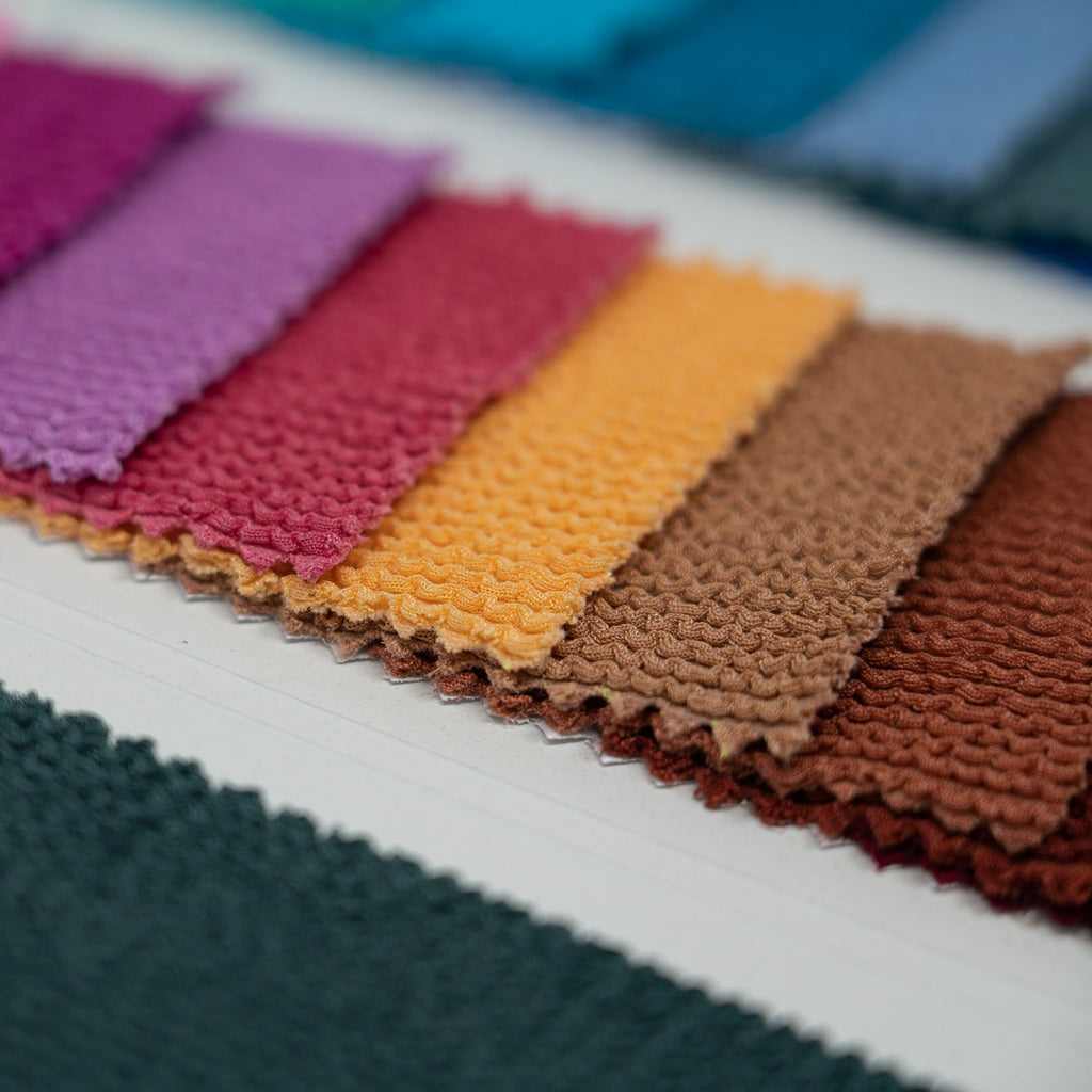 EL6008 - Popcorn Polyester Spandex Jacquard Color Card | Blue Moon Fabrics