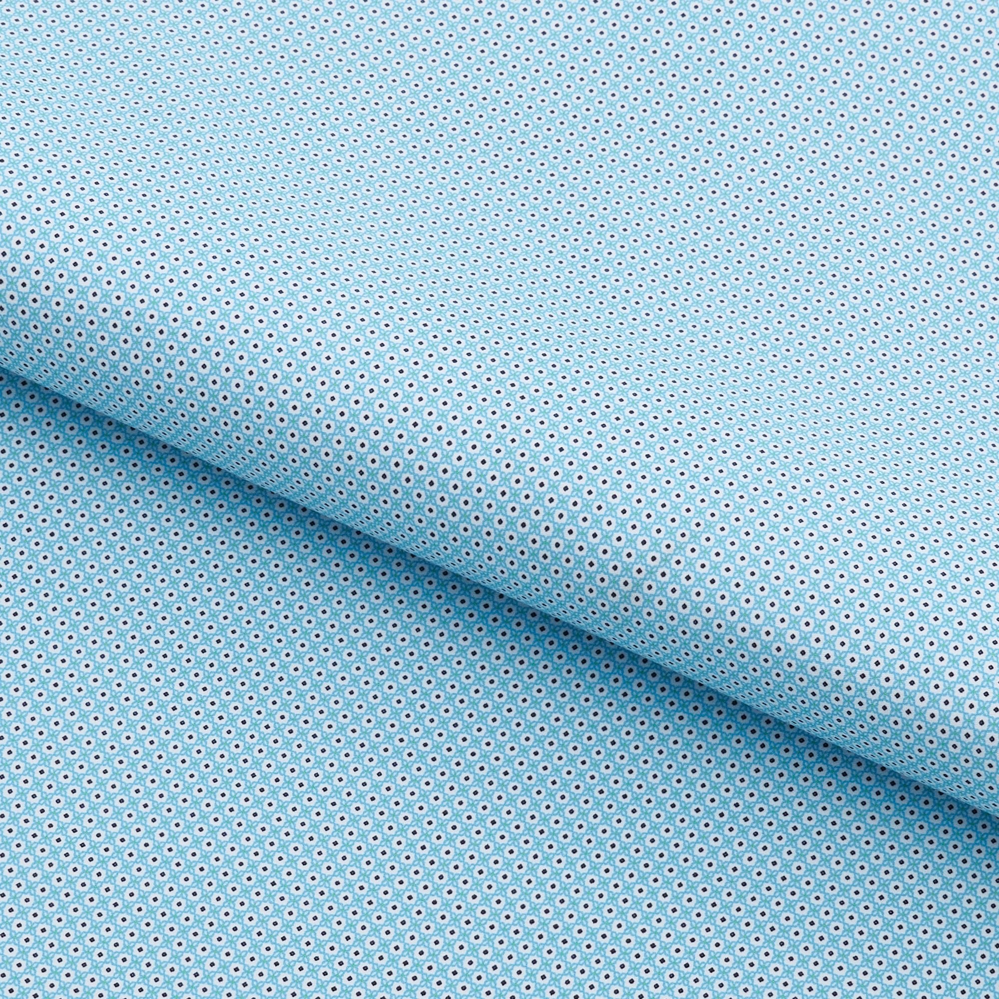 PTG308R - Flowers n' Dots Printed On Recycled Spandex Fabric | Blue Moon Fabrics