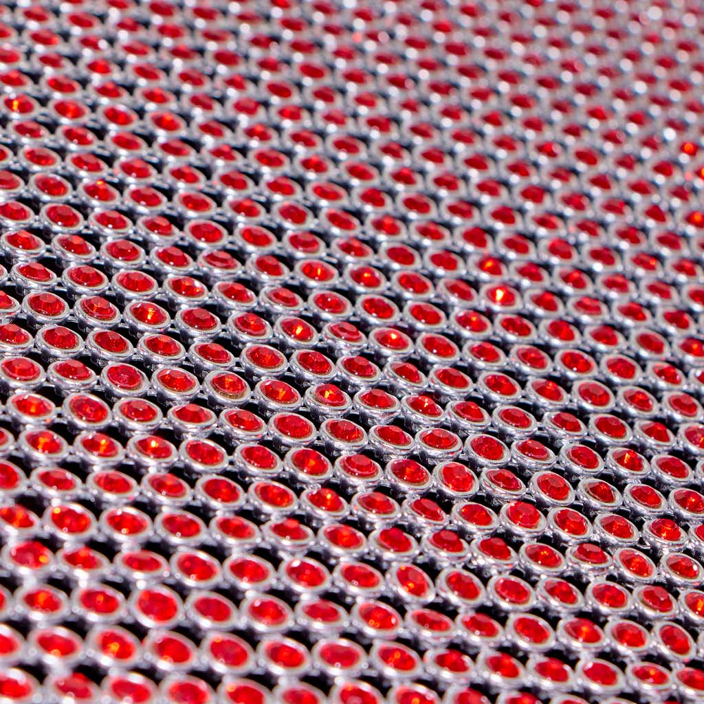 Rhinestone Aluminum Scale Mesh | Blue Moon Fabrics