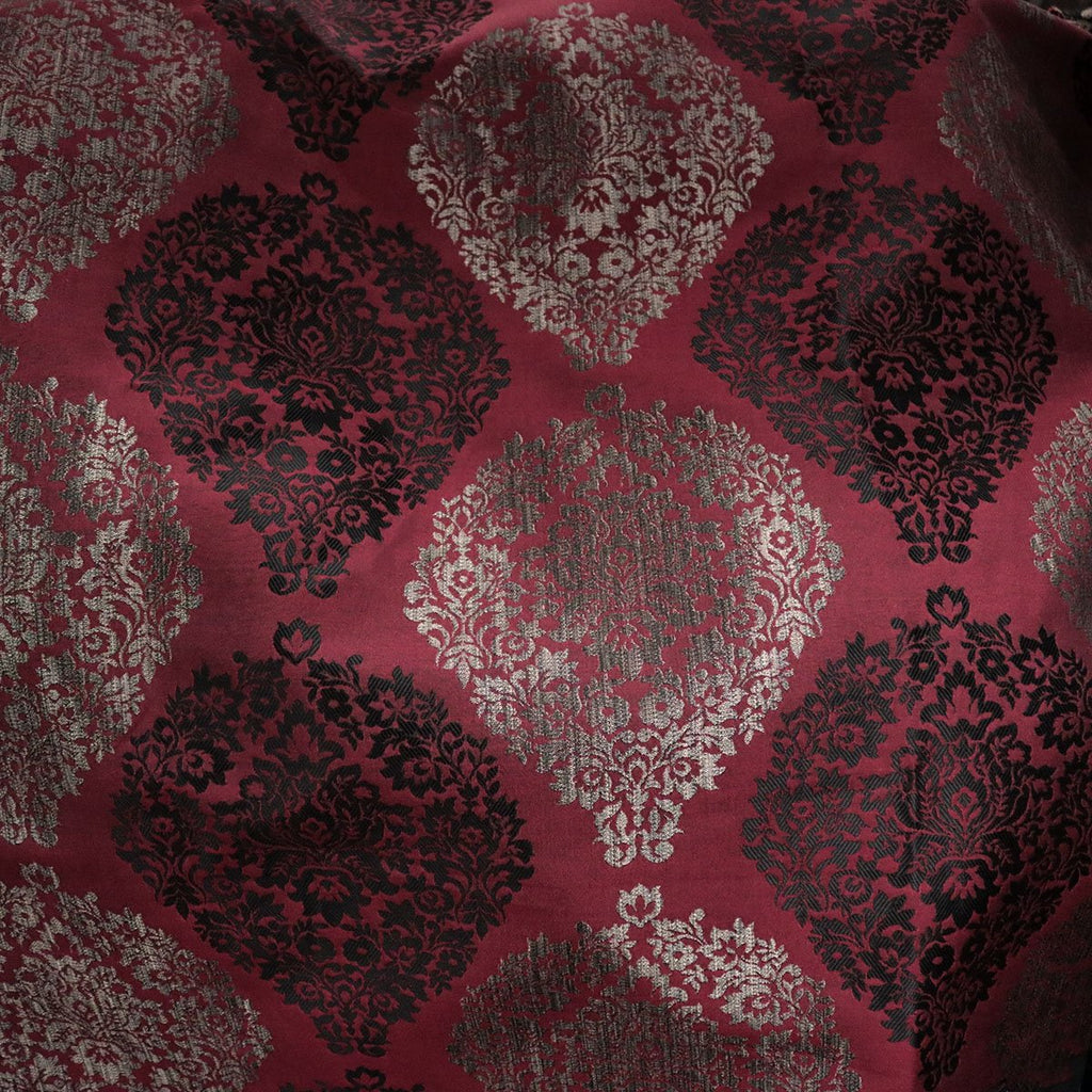 Rouge - Jacquard Damask Designer Pattern Home Decor by the Yard