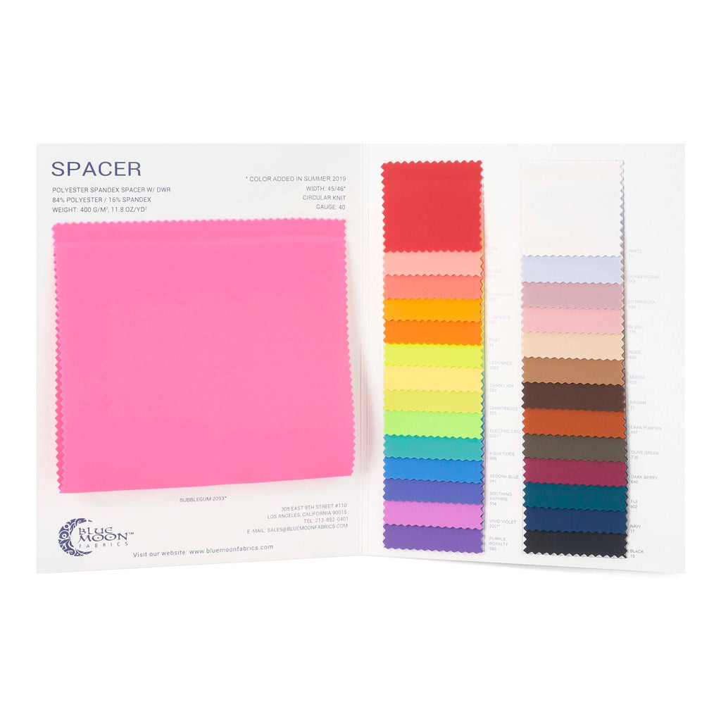 AT271DWR - Spacer Scuba Knit Color Card | Blue Moon Fabrics