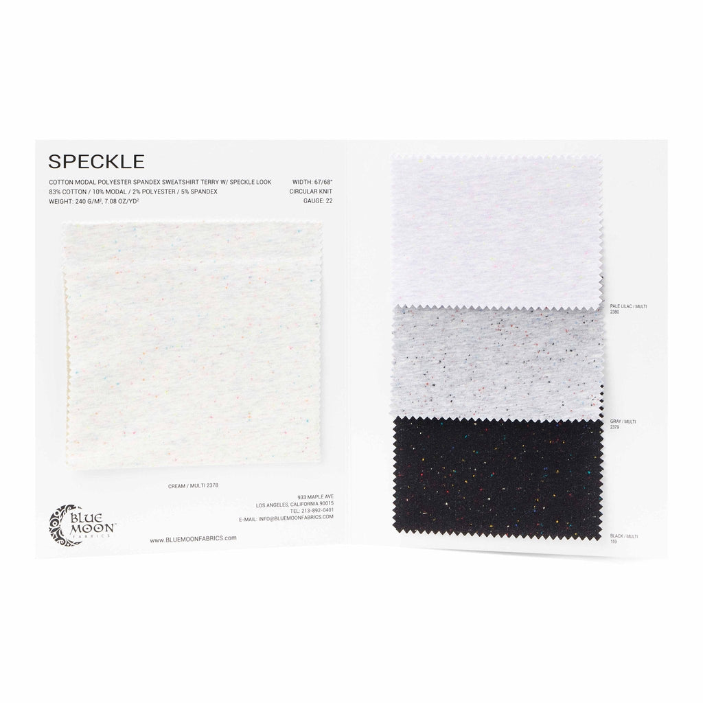 HK487 - Speckle Cotton Polyester Modal Spandex Color Card | Blue Moon Fabrics