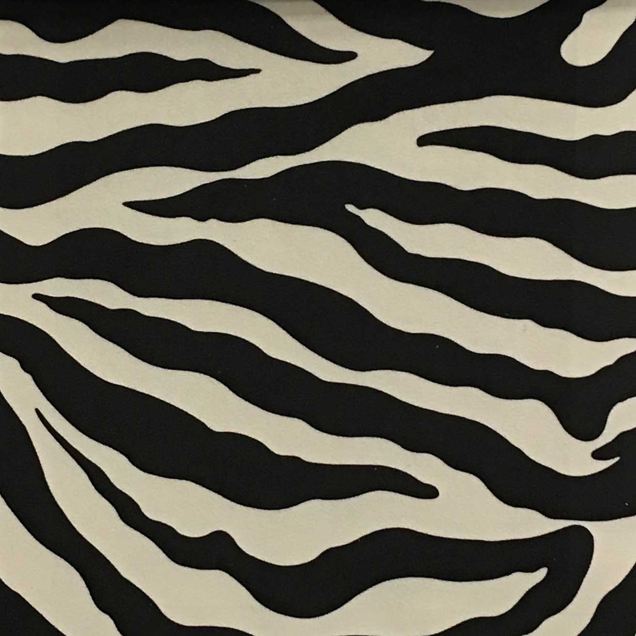SAFARI - ZEBRA, LA ZOO SHORT PILE VELVET DRAPERY AND UPHOLSTERY FABRIC BY THE YARD
