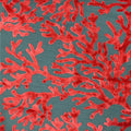 ST. TROPEZ - CORAL PATTERN BURNOUT VELVET DRAPERY & UPHOLSTERY FABRIC