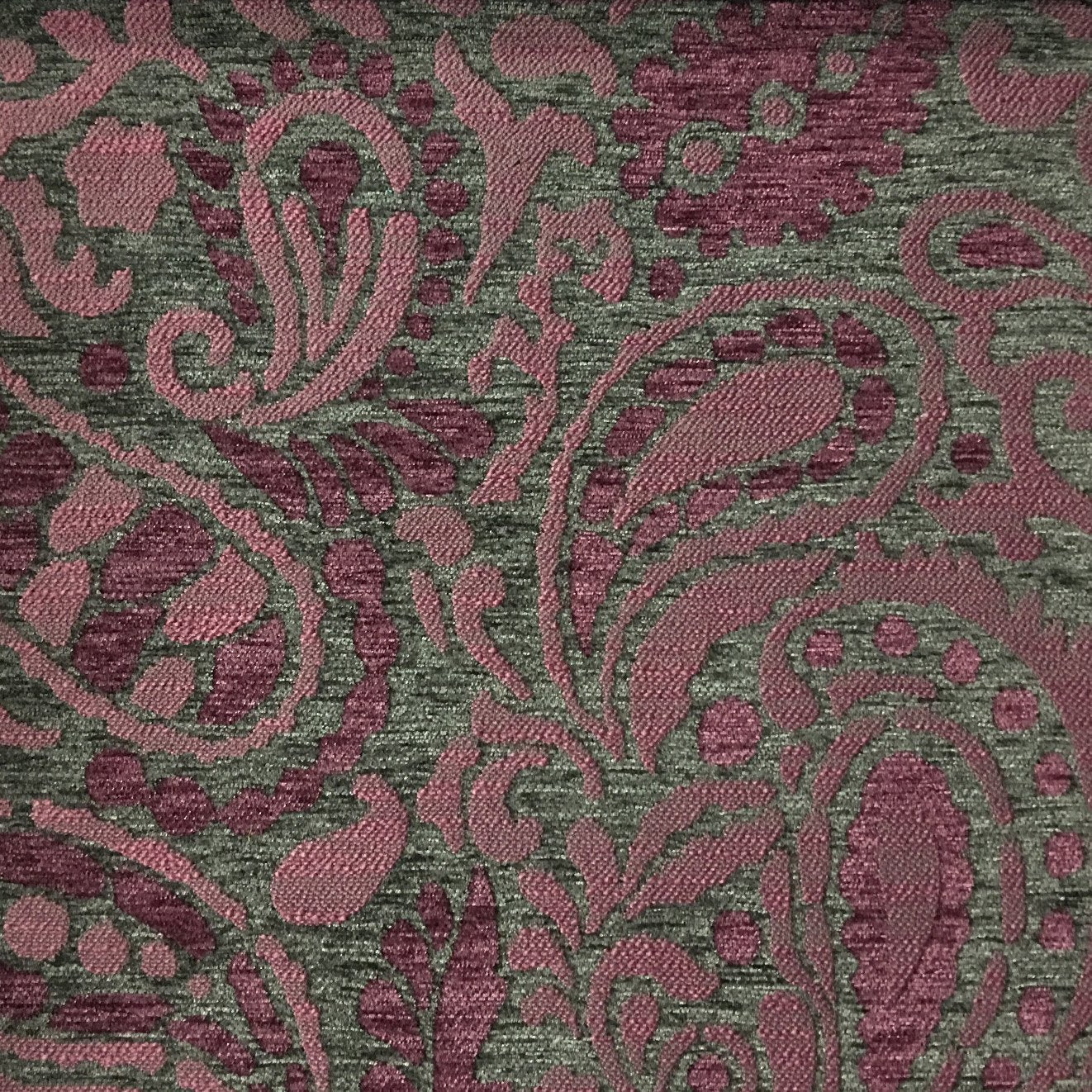 Hyde - SYDNEY - MODERN PAISLEY PATTERN CHENILLE UPHOLSTERY FABRIC BY THE YARD