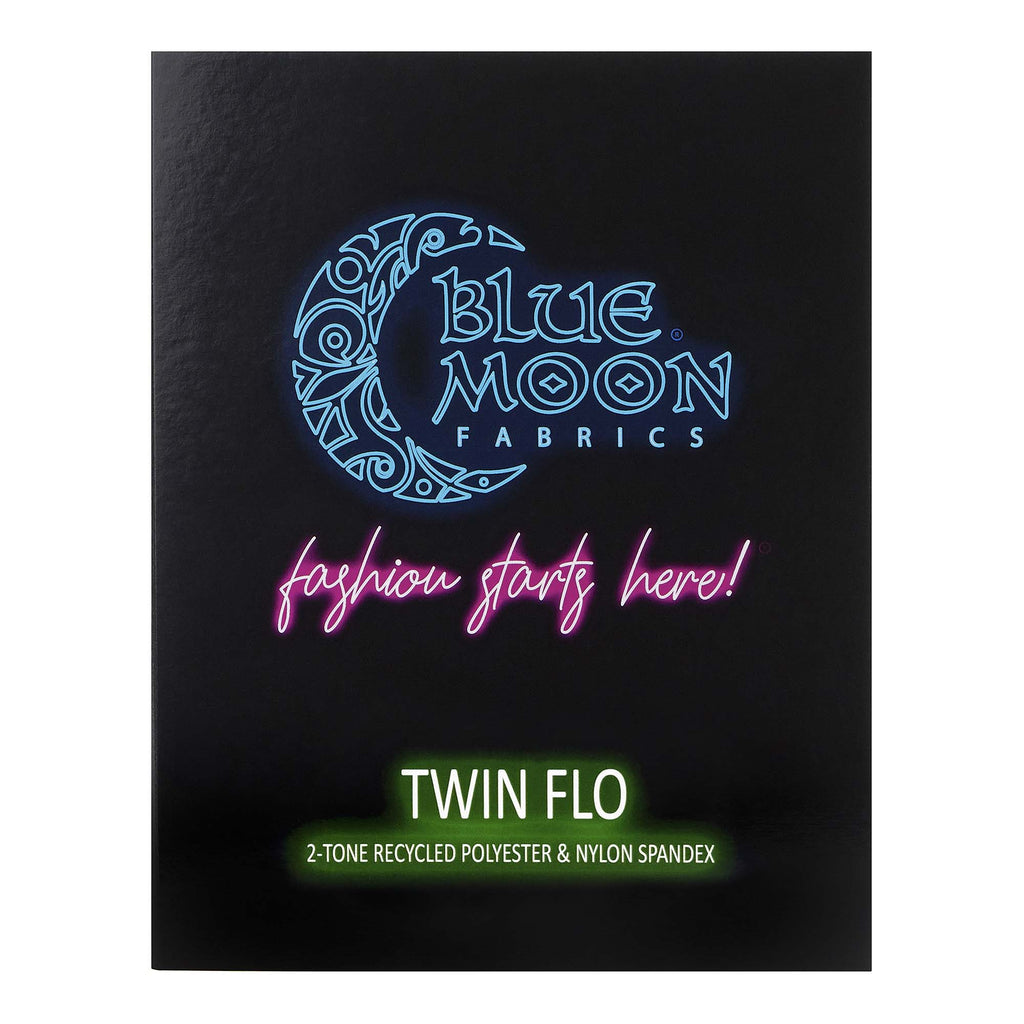 HK444R - Twin Flo 2-tone Recycled Polyester & Nylon Spandex Color Card | Blue Moon Fabrics