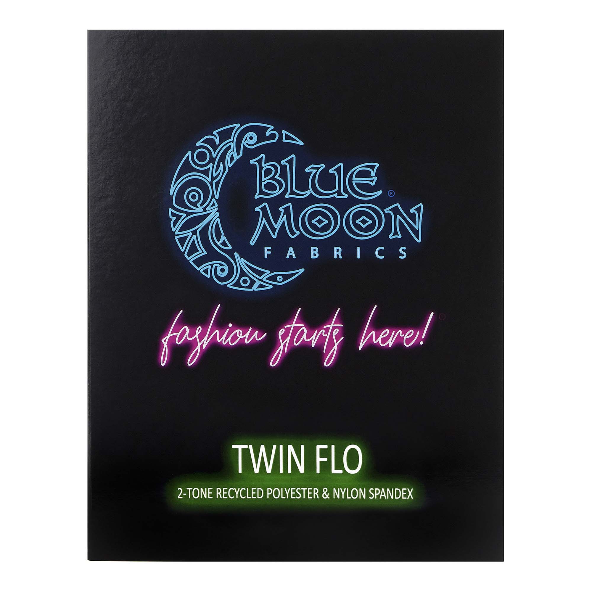 HK444R - Twin Flo 2-tone Recycled Polyester & Nylon Spandex Color Card | Blue Moon Fabrics