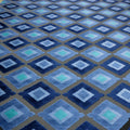 CORRALES, TAOS - MODERN GEOMETRIC PATTERN CUT VELVET UPHOLTERY FARBIC BY THE YARD