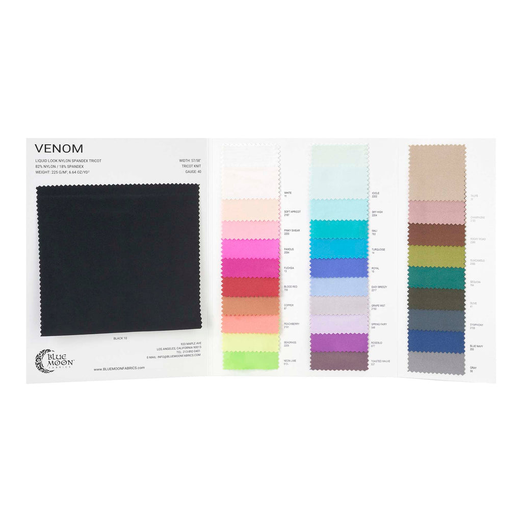 HK450 - Venom Shiny Look Spandex Color Card | Blue Moon Fabrics