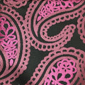 PIPPA - BOLD PAISLEY DESIGN CUT VELVET UPHOLSTERY FABRIC BY THE YARD