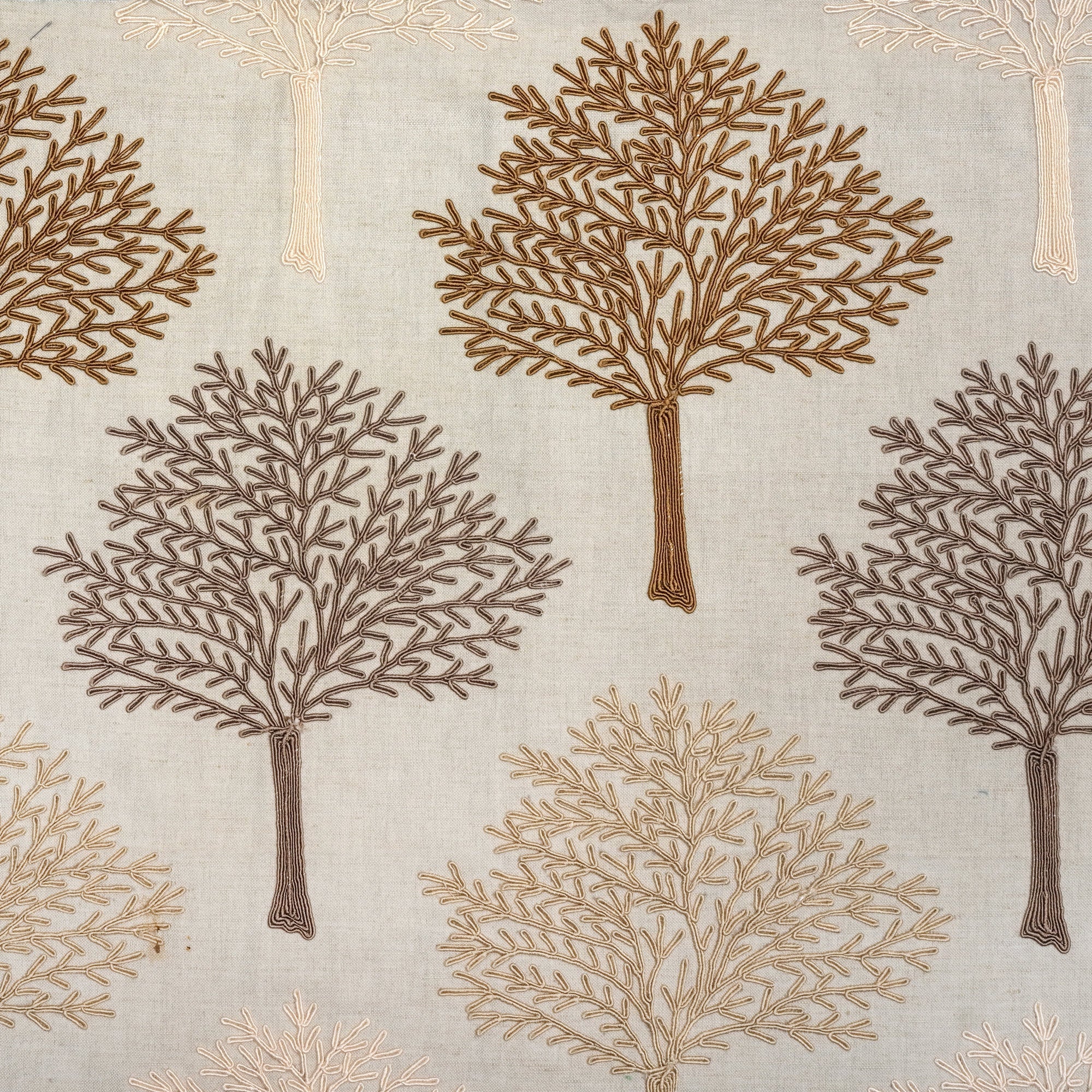 WILLOW - CREWEL EMBROIDERY FABRIC, PERFECT FOR CURTAINS and DRAPERIES