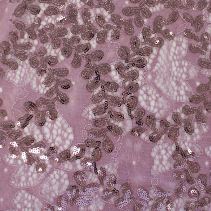Wisteria Stretch Lace Sequin Fabric | Blue Moon Fabrics