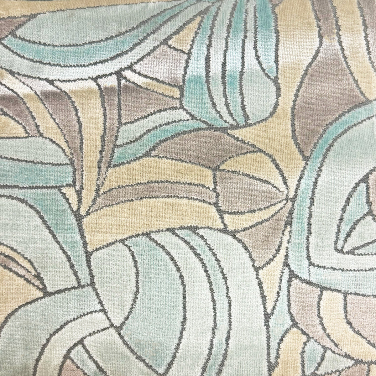 BRUBECK - MULTI-PURPOSE ABSTRACT CUT VELVET UPHOLSTERY FABRIC BY THE YARD