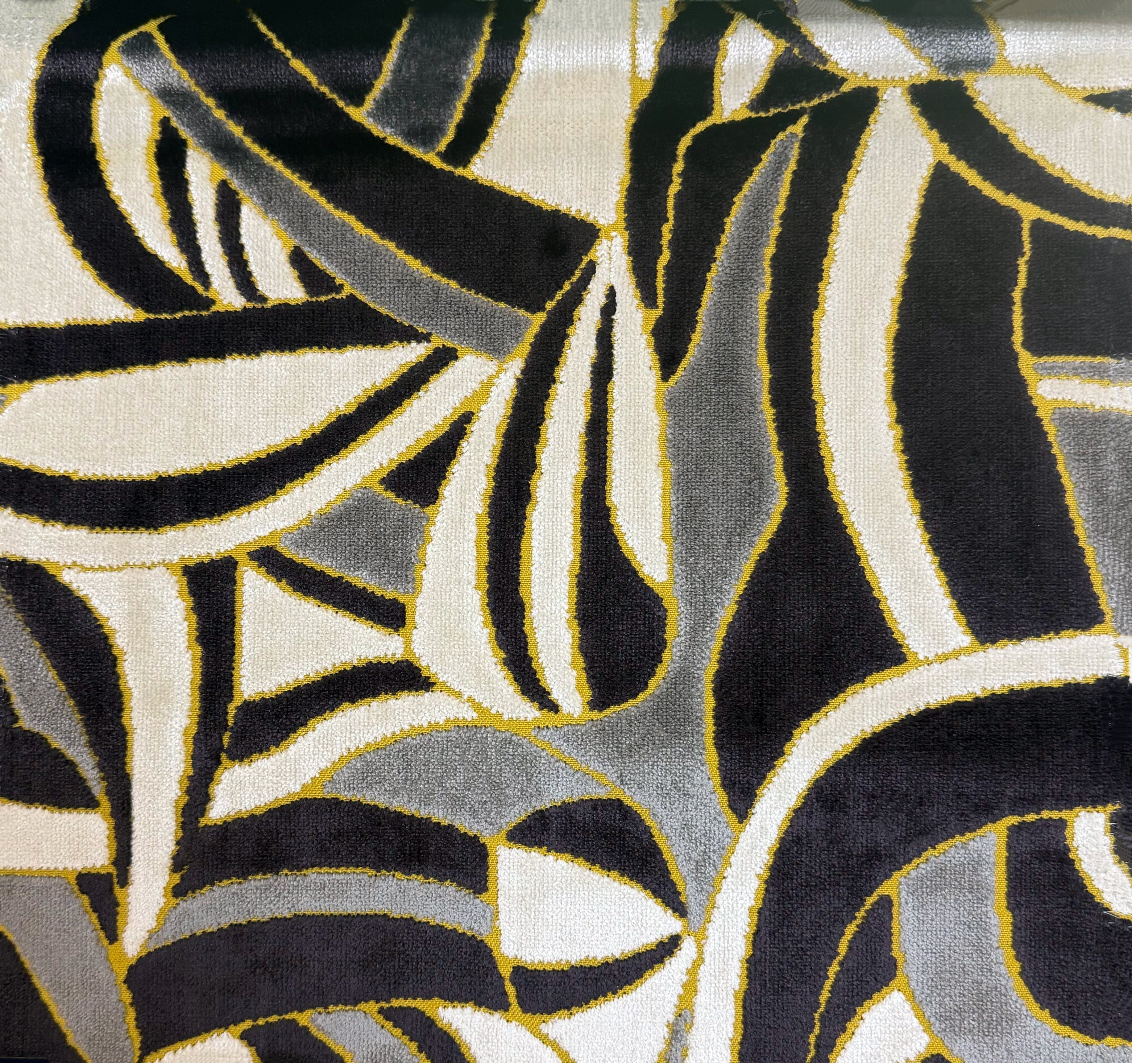 BRUBECK - MULTI-PURPOSE ABSTRACT CUT VELVET UPHOLSTERY FABRIC BY THE YARD
