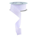 1.5" Glitter on Fabric Ribbon: Iridescent White (25 Yards)
