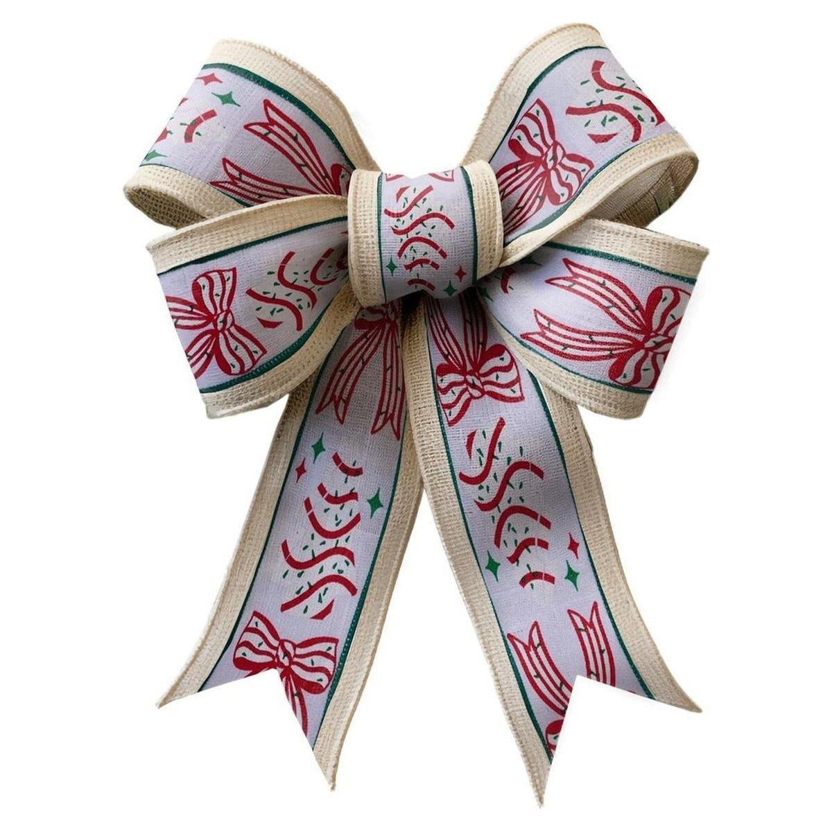 2.5" Candy Tree Bow Ribbon: White (10 Yards)
