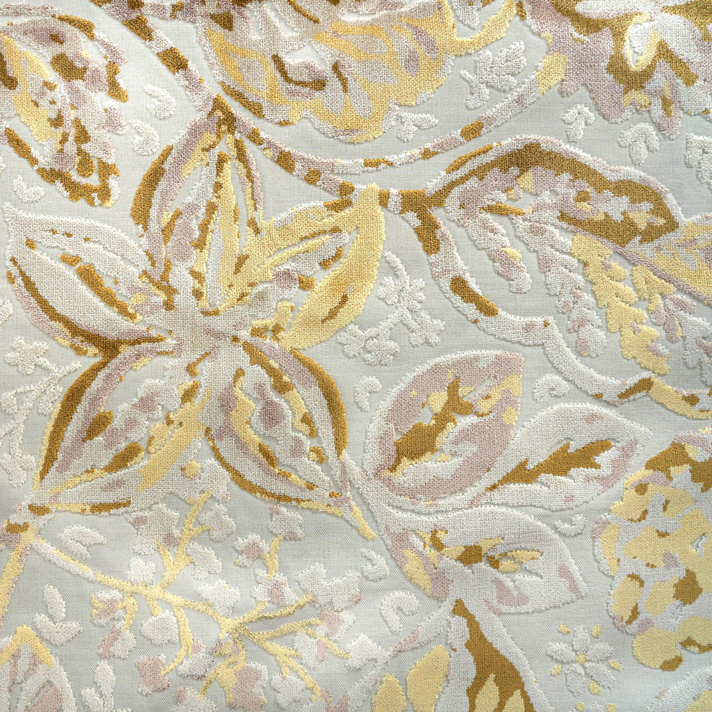 LYANNA - BOTANICAL RAYON CUT VELVET UPHOLSTERY FABRIC BY THE YARD