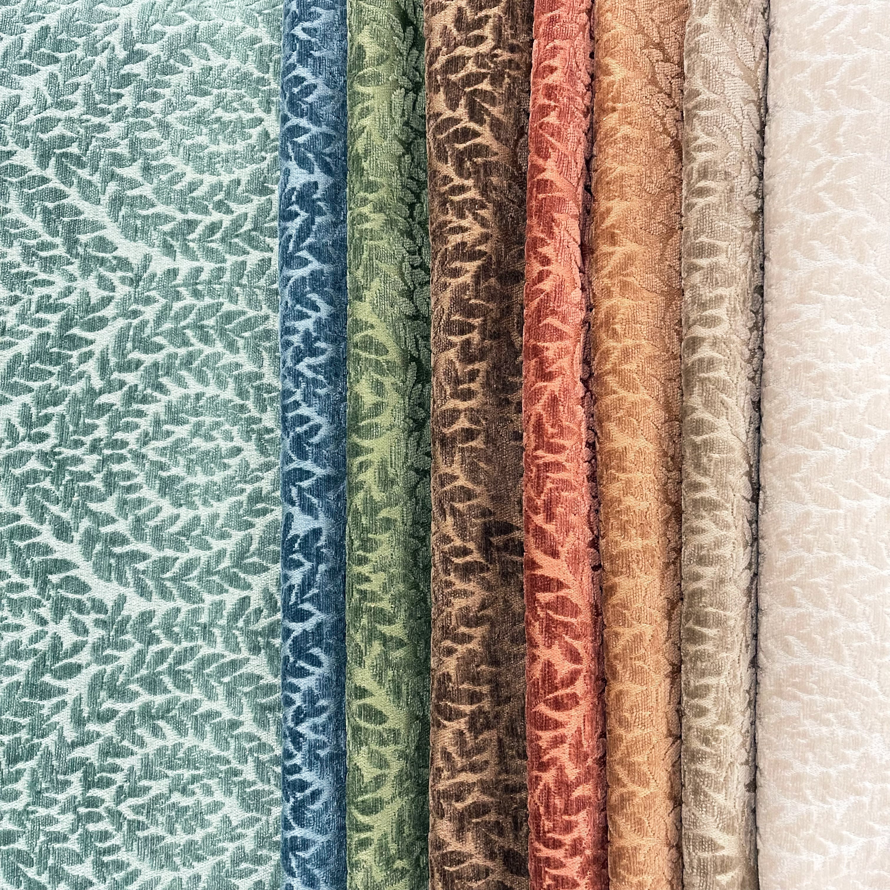 DIXIE - BOTANICAL CHENILLE JACQUARD UPHOLSTERY FABRIC BY THE YARD