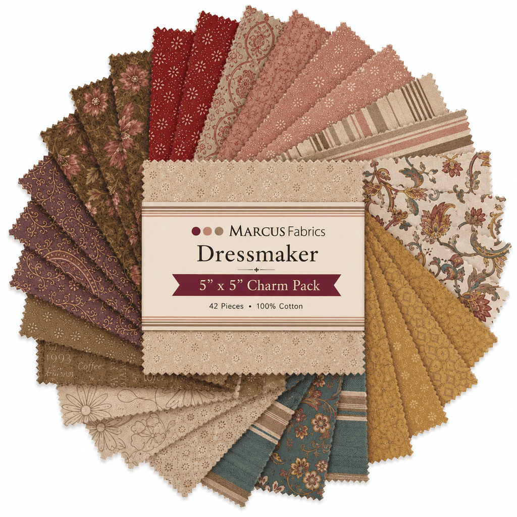 Dressmaker by Marcus Fabrics - 5"x5" Charm Pack (42 Squares)