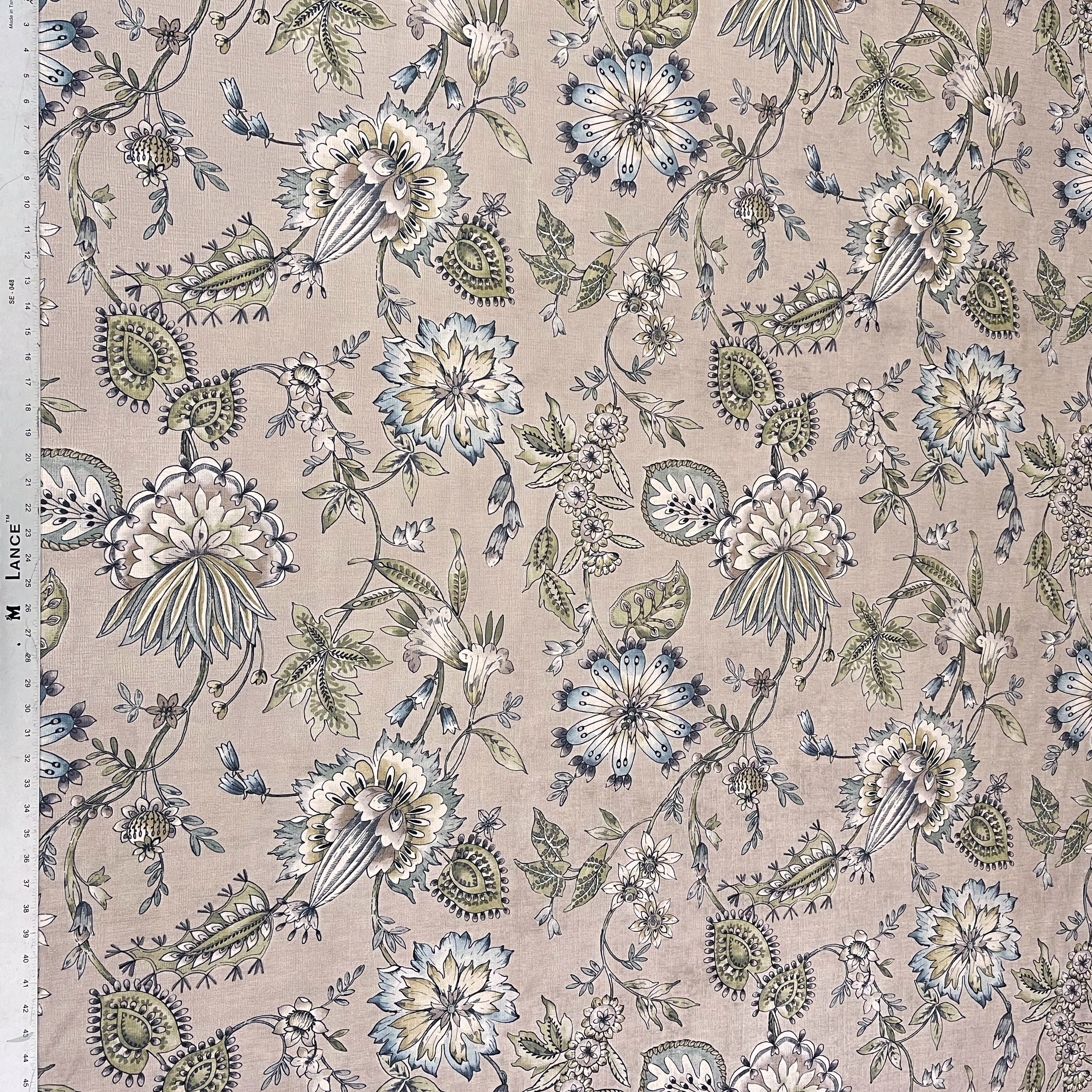 GIA JACOBEAN FLORAL PRINTED UPHOLSTERY FABRIC BY THE YARD