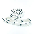 Double Fold Bias Tape 1/2'' Bats White Black Halloween Bias Binding