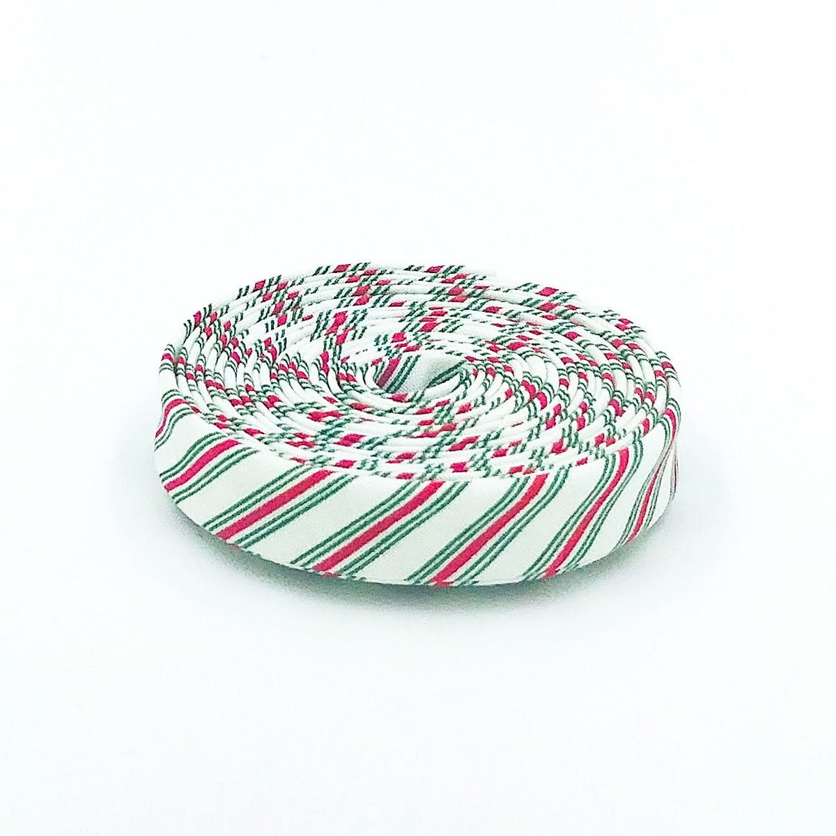 Double Fold Bias Tape 1/2'' Merry Little Christmas Stripes Cream Binding