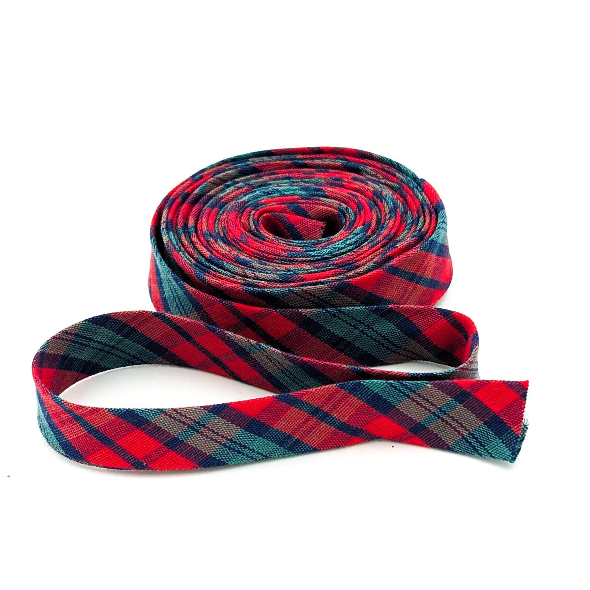 Double Fold Bias Tape 1/2'' Christmas Plaid Red Green Binding