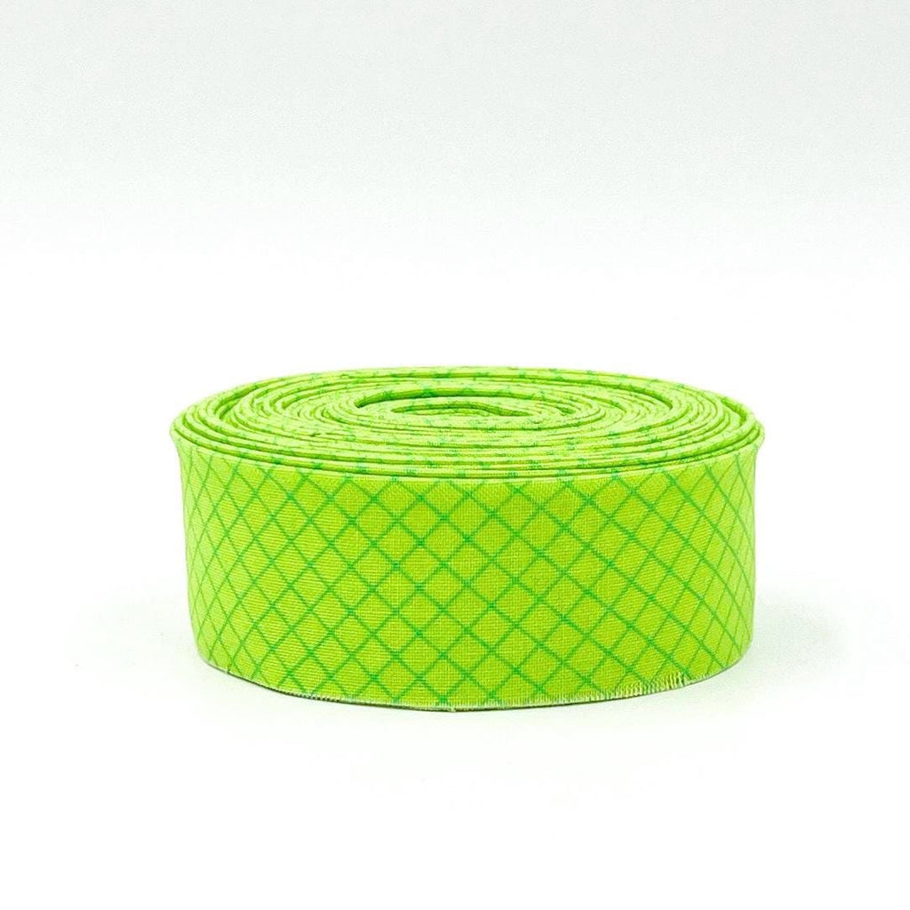Quilt Binding On The Grid Apple Green 1 1/4" Single Fold