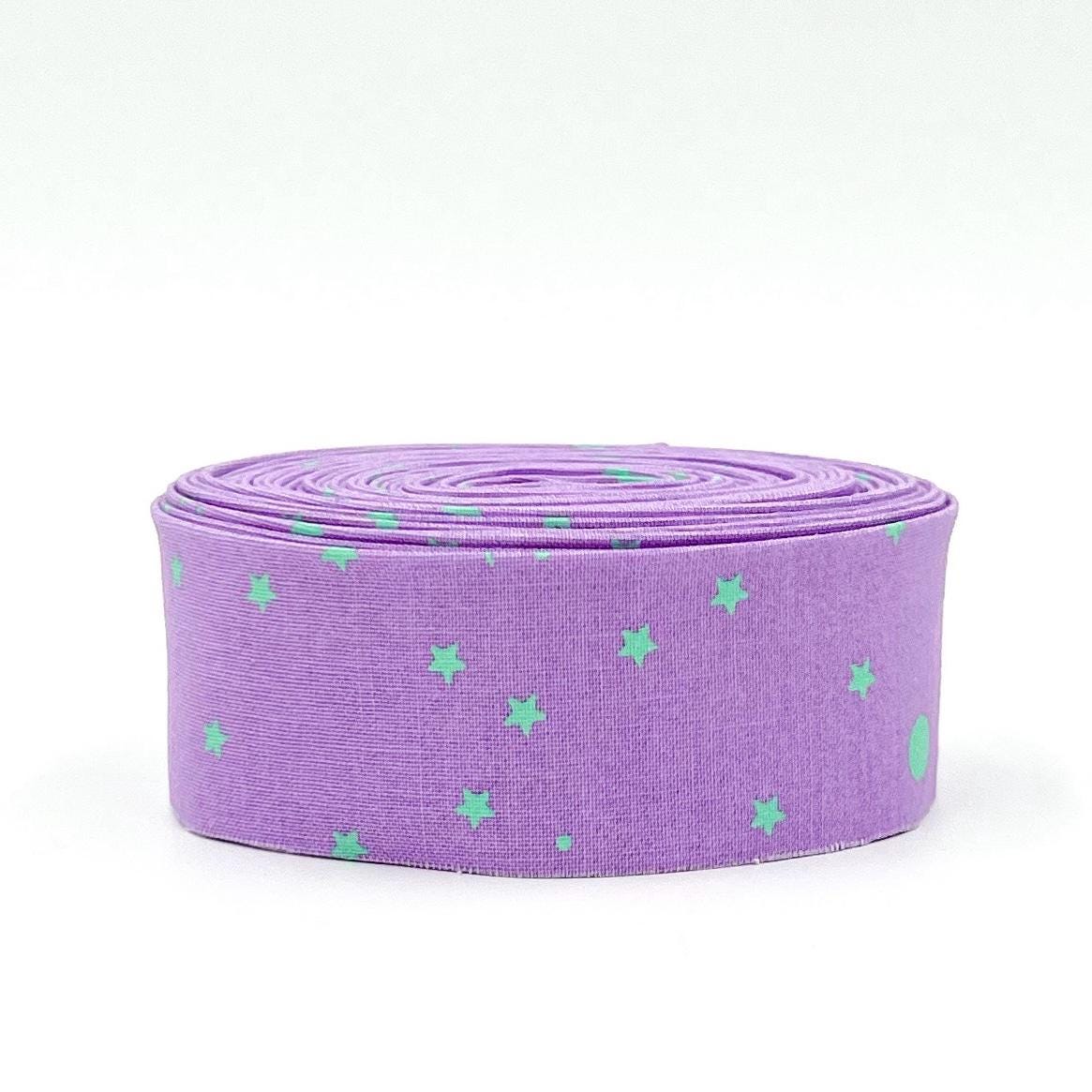 Quilt Binding Space Sprinkles Frozenberry Purple 1 1/4" Single Fold