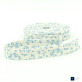 Double Fold 1/2'' Bias Tape Penelope Floral Creamy White Blue