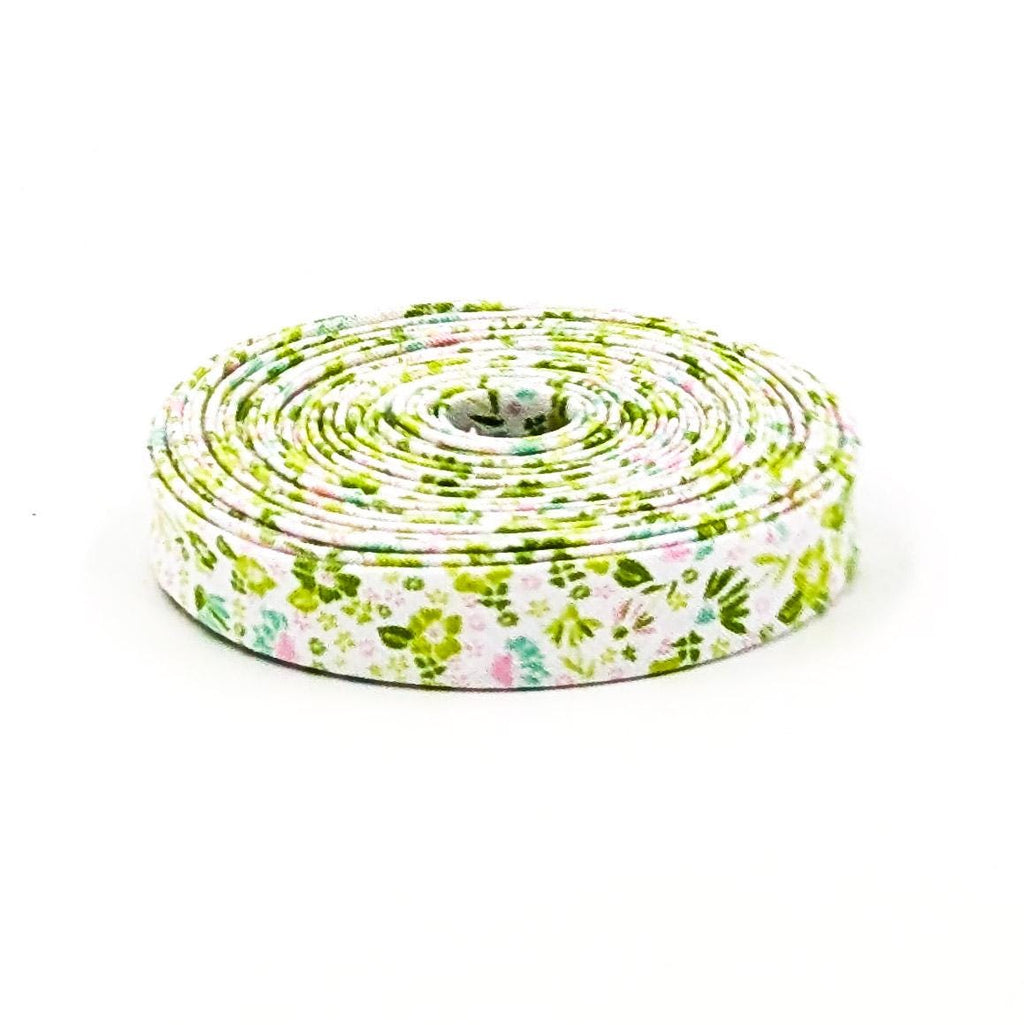 Double Fold 1/2'' Bias Tape Summer Skies Floral Green
