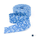 Floral Quilt Binding Penelope Floral Blue Creamy White, 1 1/4" Single Fold