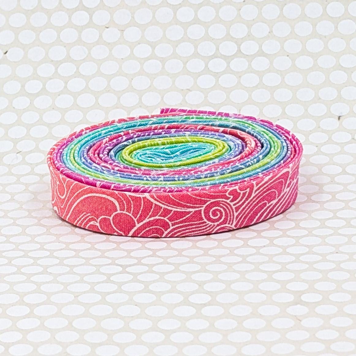 Double Fold 1/2'' Bias Tape Floral Reef Rip Tide Rainbow Binding