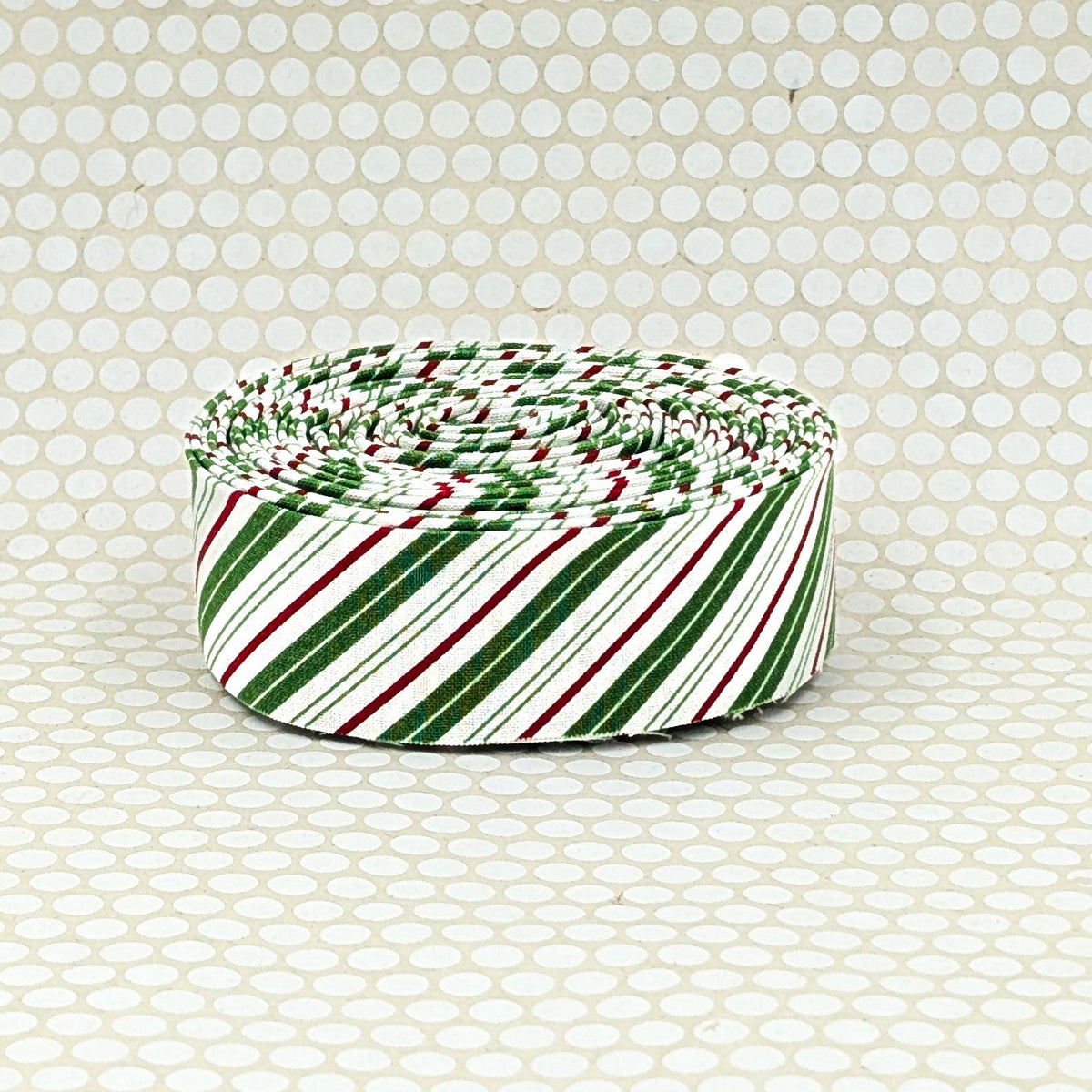 Quilt Binding Merry Little Christmas Stripe Cream 1 1/4" Single Fold