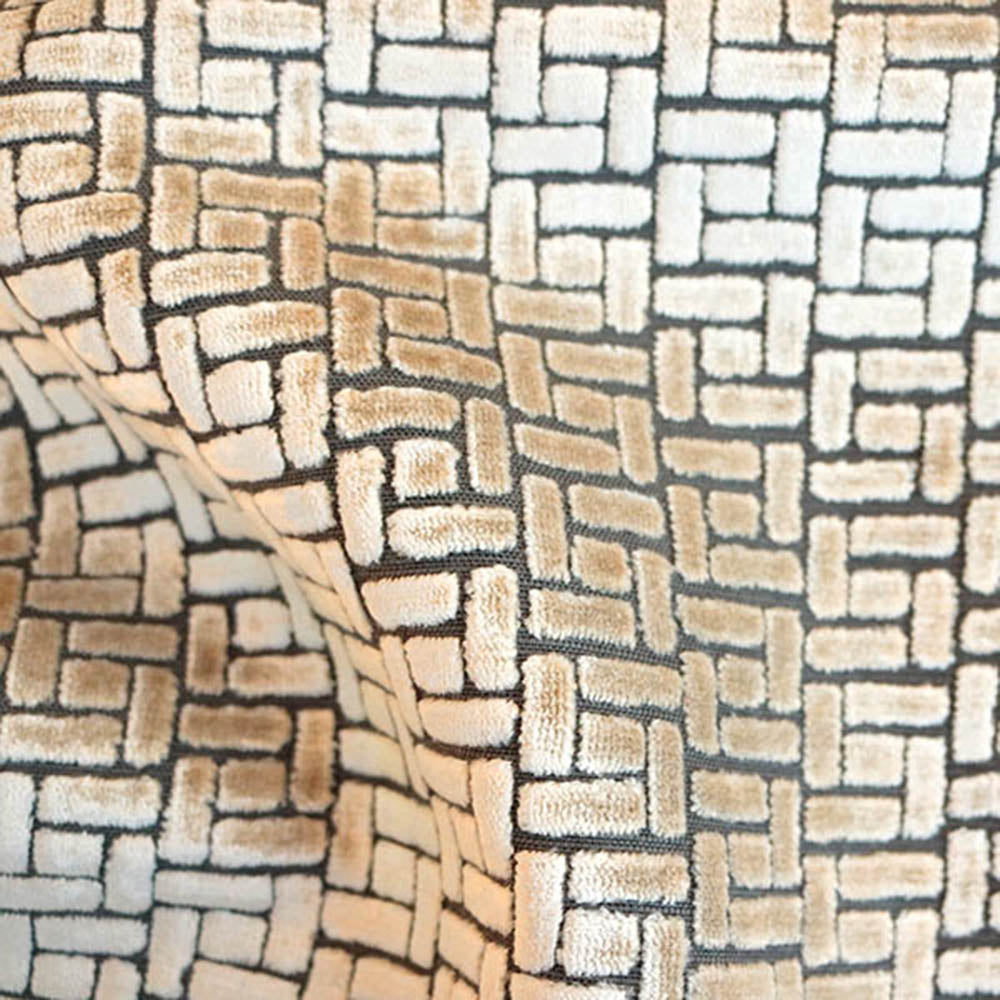 WESTFIELD, JENGA, GEOMETRIC PATTERN BURNOUT UPHOLSTERY FABRIC BY THE YARD