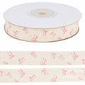 Luhiew Pink Cotton Bow Ribbon 3/5 Inch 10 Yards Craft Gift Wrap