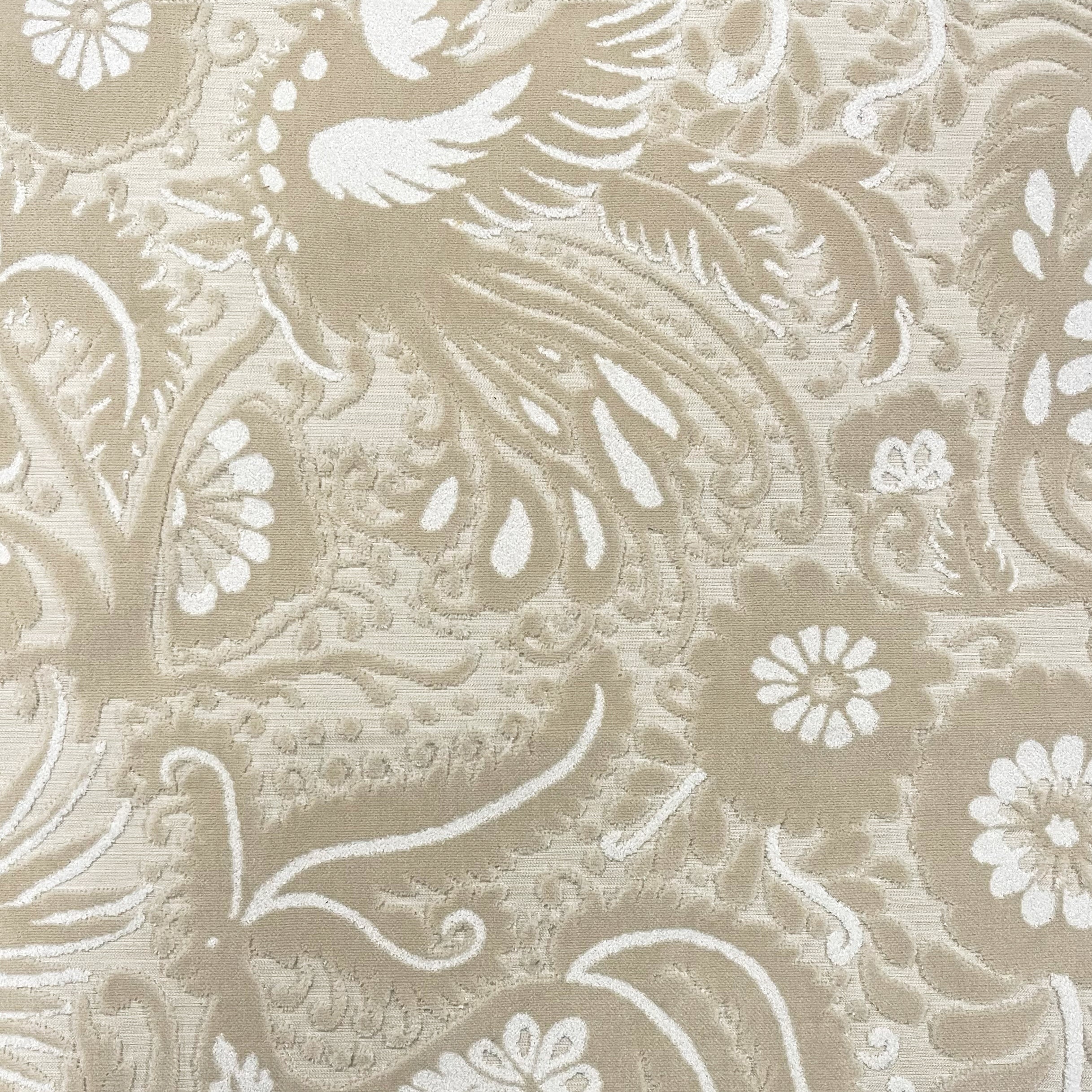 OTOMI - MEXICAN OTOMI PATTERN CUT VELVET UPHOLSTERY FABRIC BY THE YARD