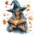 Watercolor Witch Fabric Panel 23