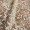 FLORIAN - BOTANICAL PAISLEY PRINTED CUT VELVET UPHOLSTERY FABRIC BY THE YARD