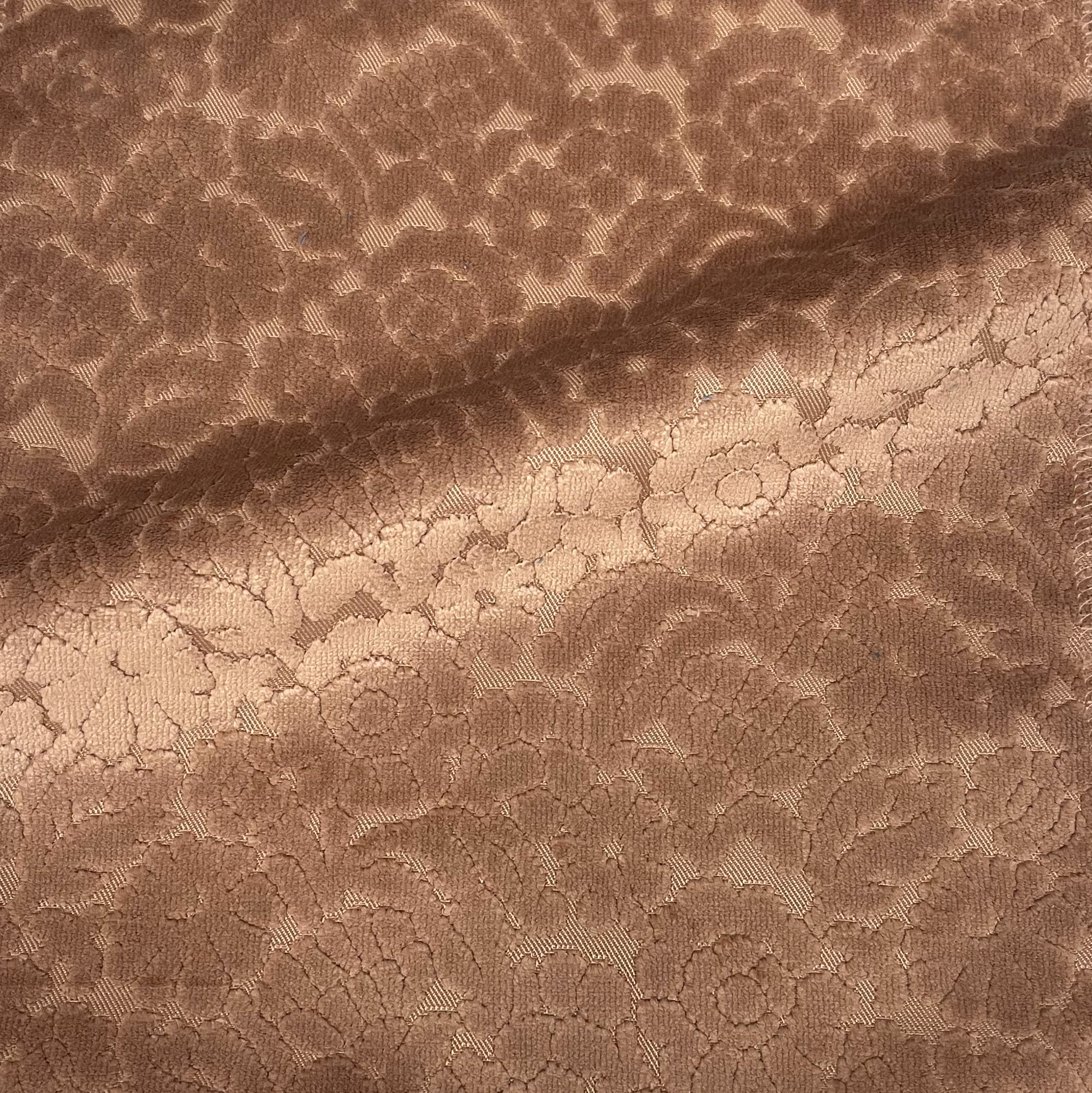 ELEANOR - BOTANICAL FLAIR CUT VELVET UPHOLSTERY FABRIC BY THE YARD