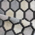 MALLORCA - MODERN HONEYCOMB PATTERN CUT VELVET UPHOLSTERY FABRIC BY THE YARD