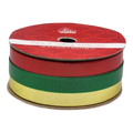 3/8 Inch Curling Ribbon - 3 Colors - 24 Feet Each - Red/Green/Gold